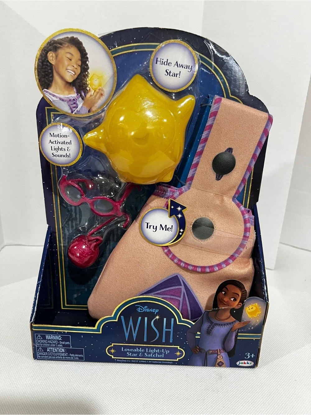 Disney WISH Loveable light-Up Interactive Role Play Star & Satchel Toy 3+ Years